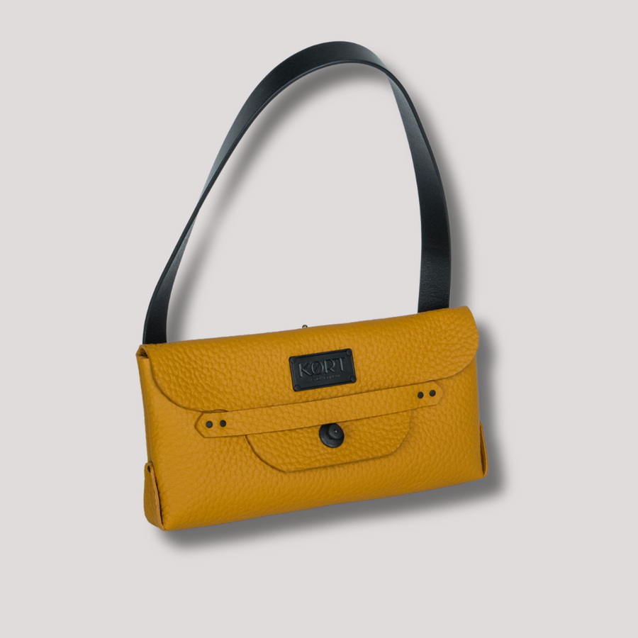 Courtney Clutch italiensk skinn Solsikke