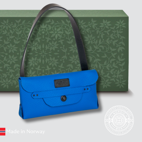 Cerulean Italian Leather Courtney Clutch