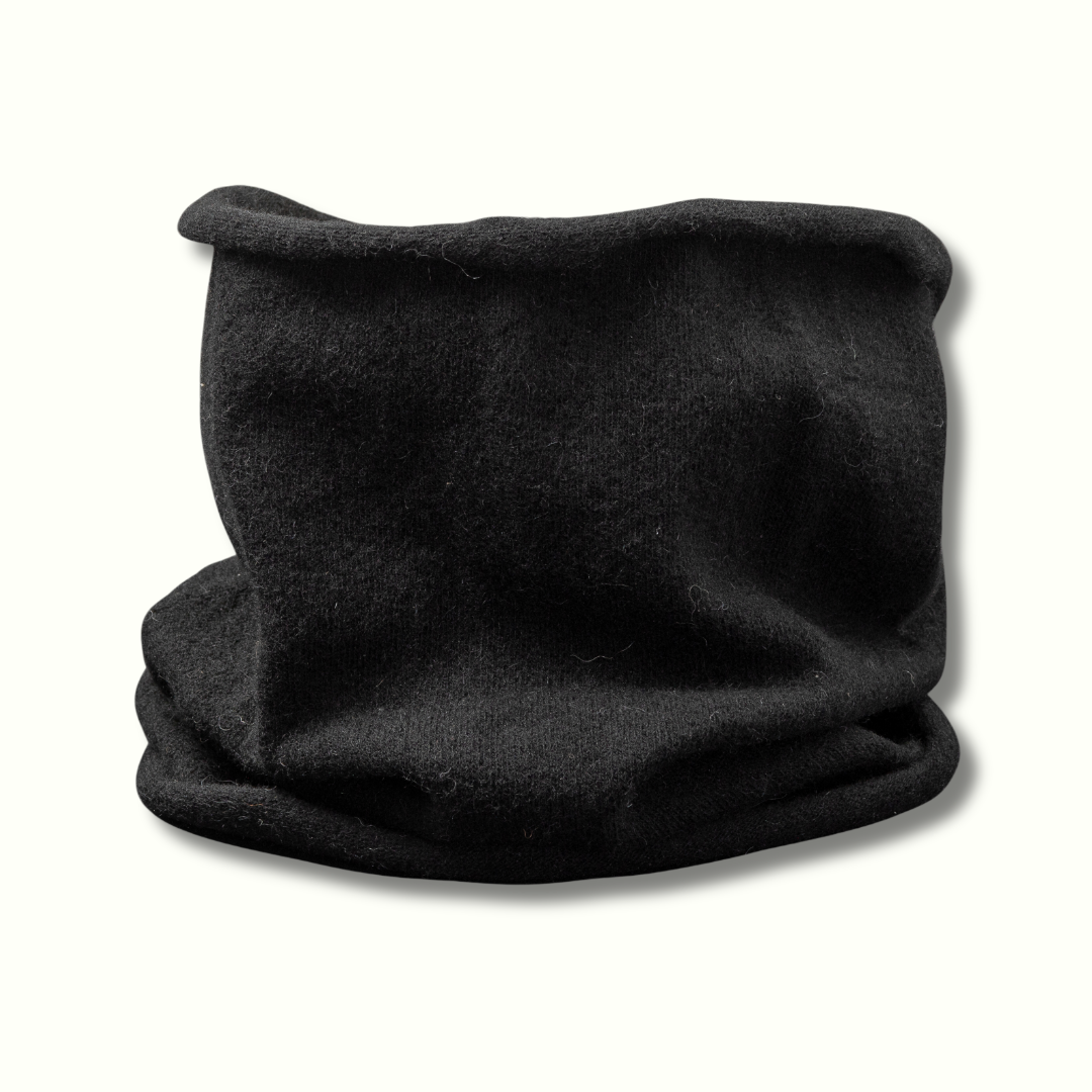 Warm  Alpaca buff/snood – One Size, beige and grey