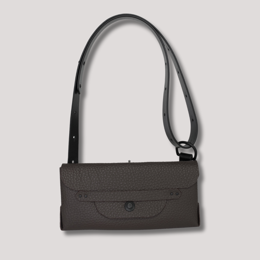 Satchel and Courtney Clutch Soft Italian Leather Old Brown
