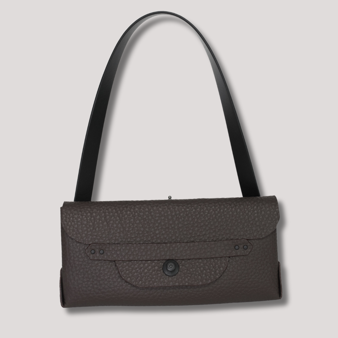 Satchel and Courtney Clutch Soft Italian Leather Old Brown