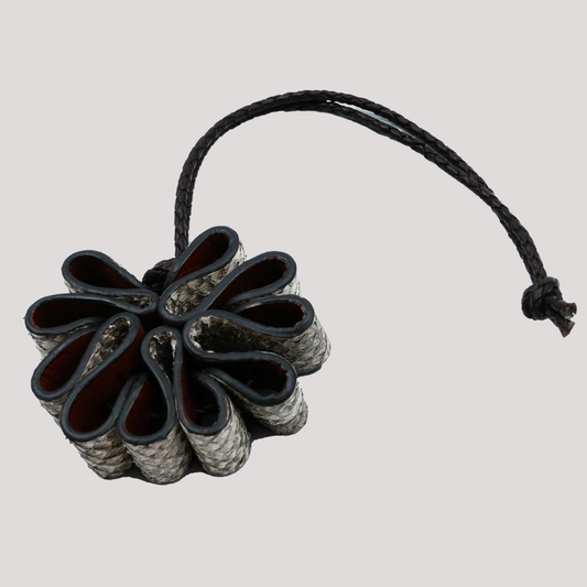 Pine Cone Bag Charm Salmon Himilayan