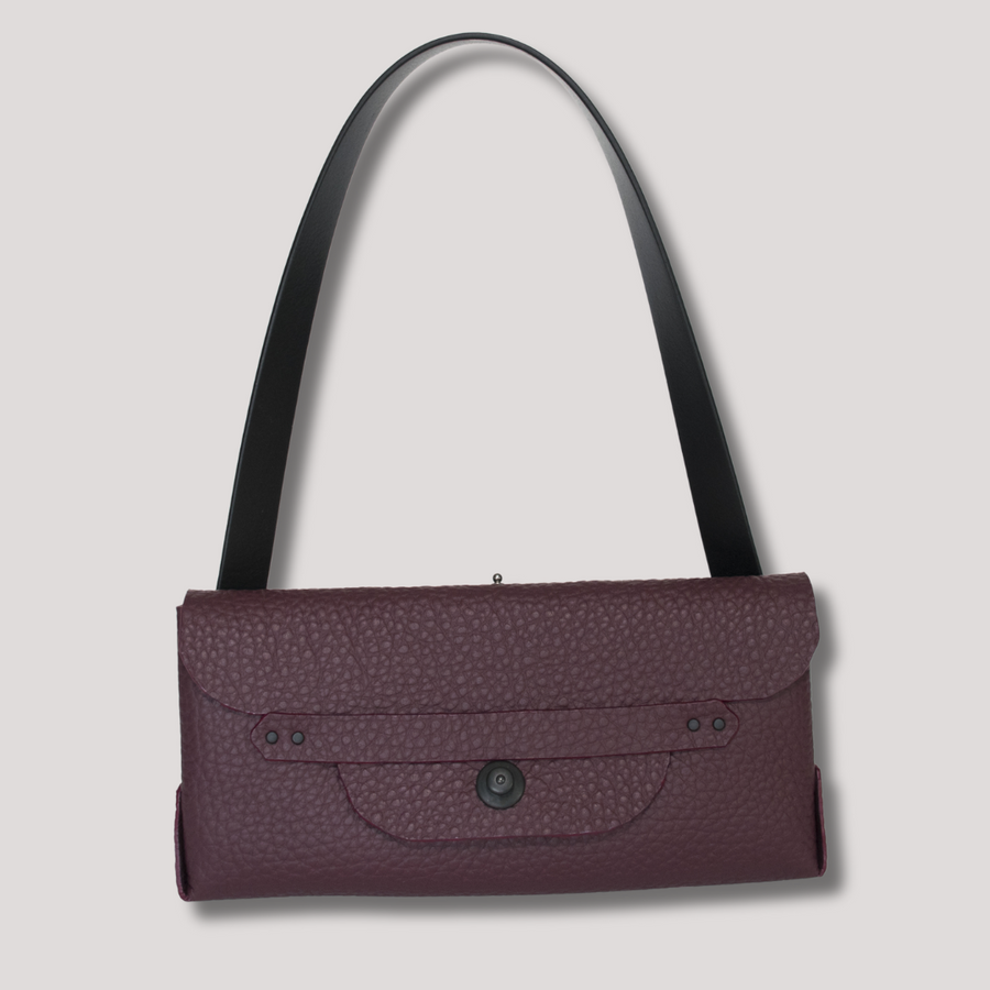 Courtney Clutch Italian leather Burgundy