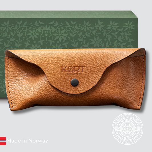 Tan Leather Glasses Case Tan