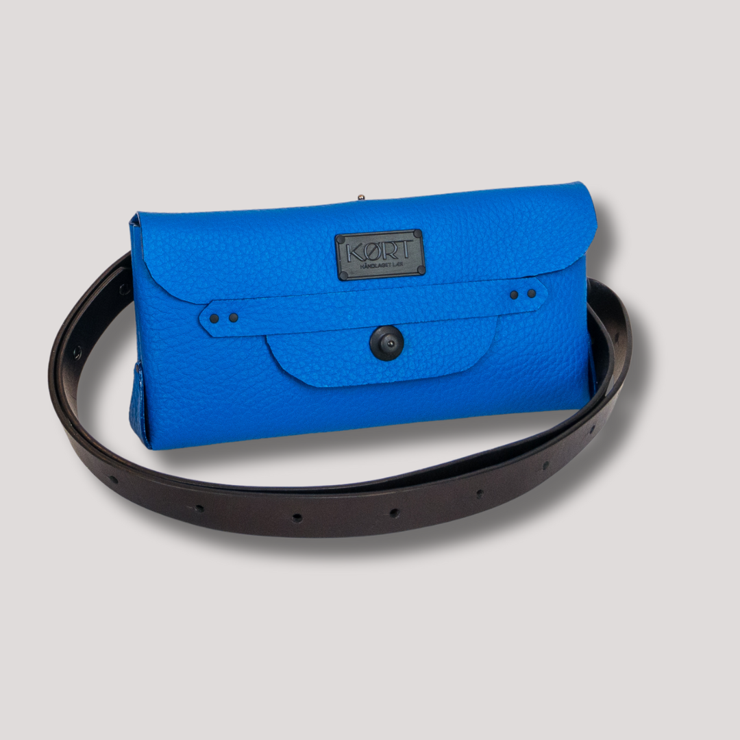 Courtney Clutch Italian leather Cerulean