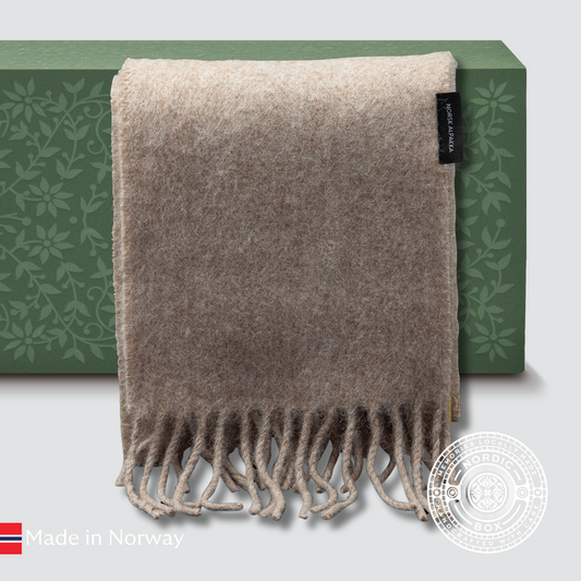 Beige Small Undyed Alpaca Scarf