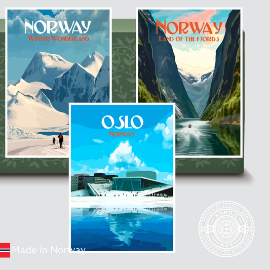 Humorvolle norwegische Sprüche Postkartenpaket mit 6 Stück