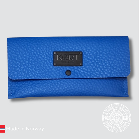 Leather Cerulean Passport Wallet Pouch