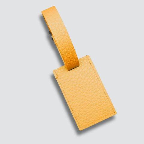 Sunflower Italian Leather Luggage Tag