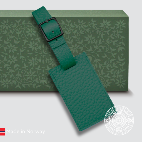 Bottle Italian Leather Luggage Tag