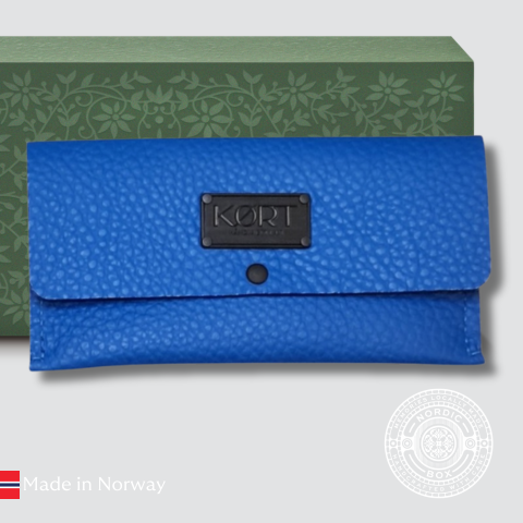 Cerulean passveske/lommebok i skinn