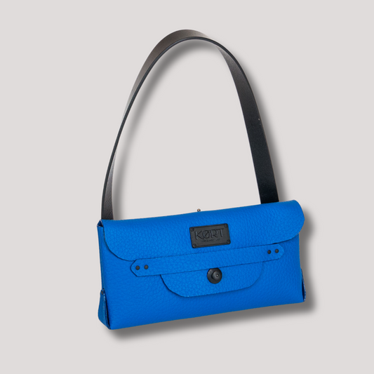 Courtney Clutch Italian leather Cerulean