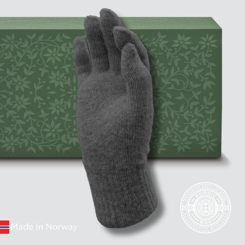 Grey Thin Alpaca Wool Gloves for Women and Men – One Size · Nordic