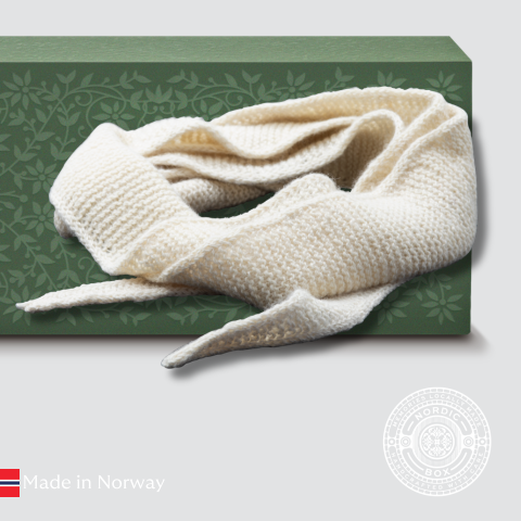 Hand knitted Alpaca Wool Triangle Scarf