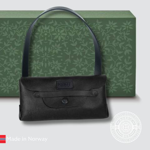 Black Swedish Leather Courtney Clutch