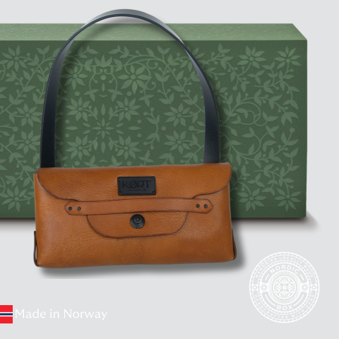Tan Swedish Leather Courtney Clutch