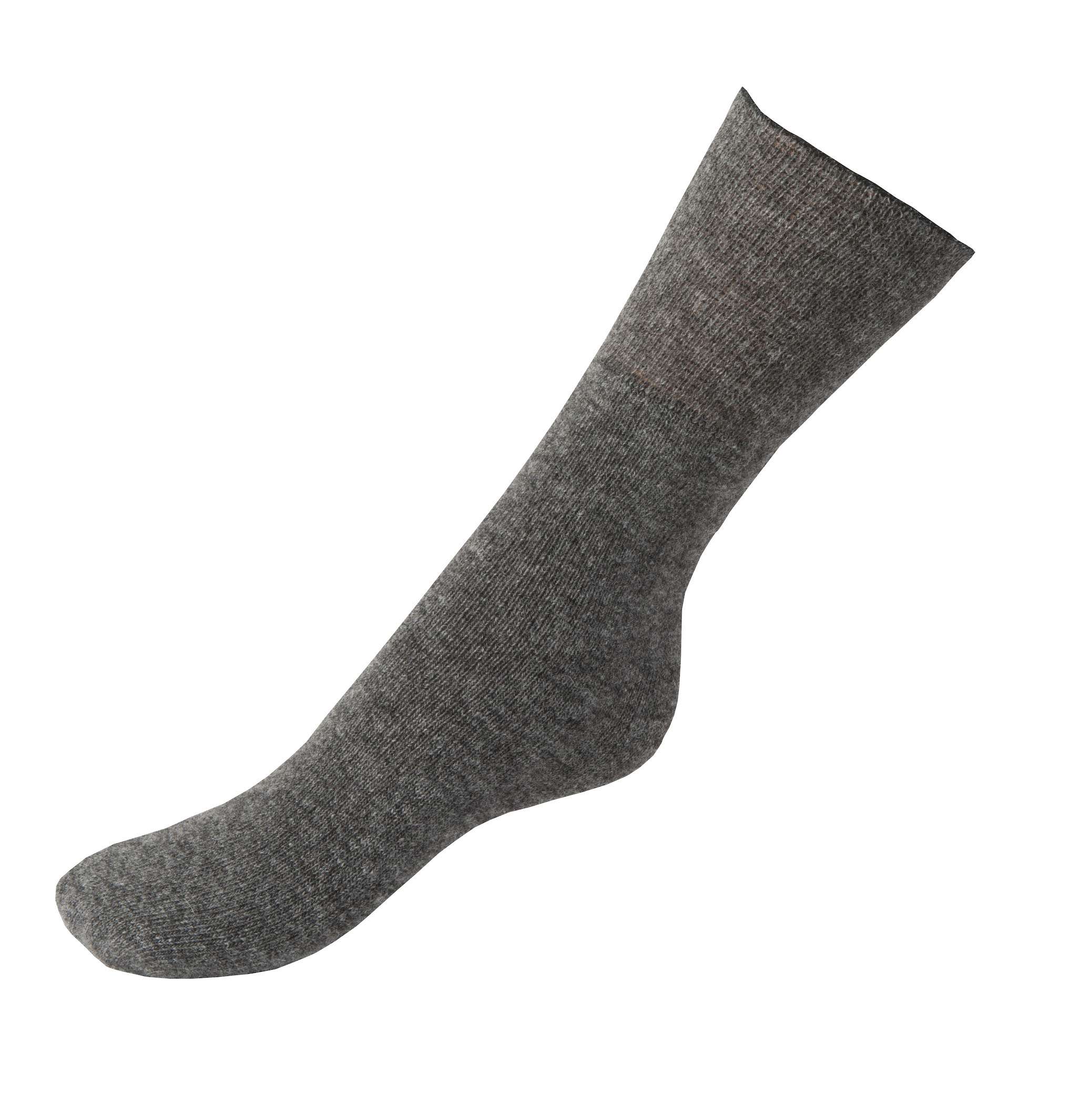 Heel-less alpaca wool socks designed to rotate for longer durability, made from soft baby alpaca fiber.